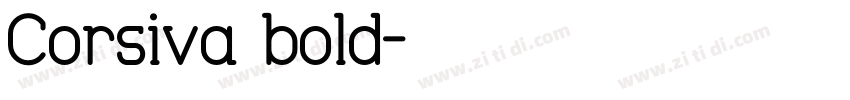 Corsiva bold字体转换